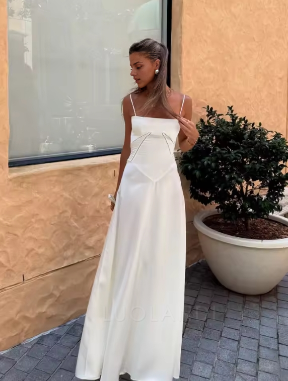 Luolandi Elegant Long Prom Dress Fashion Vacation Dress Charming Evening Party Dress