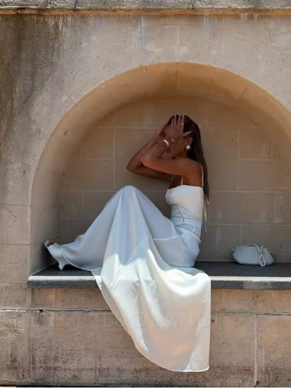 Luolandi Elegant Long Prom Dress Fashion Vacation Dress Charming Evening Party Dress