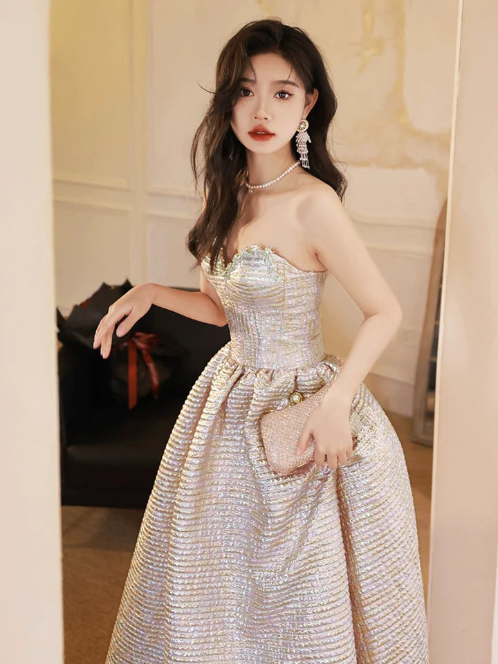 Luolandi Pink Satin Floor Length Prom Dress Off the Shoulder Pink A-Line Party Dress Sexy