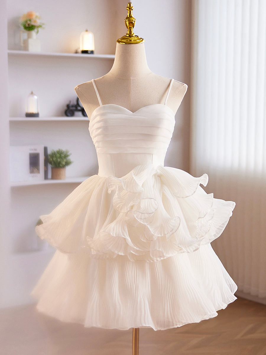 Luolandi Tulle Sweetheart Short Prom Dress Tulle Straps Party Dress