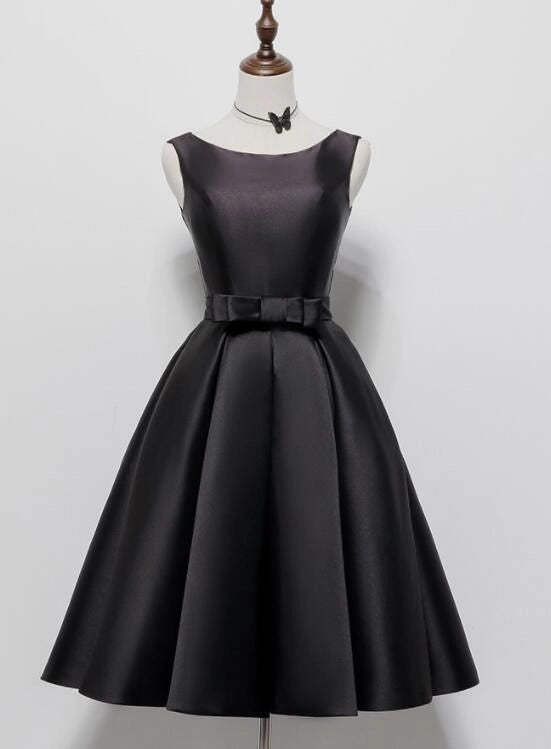 Luolandi Cute Black A Line Sleeveless Short Party Homecoming Dress Lovely Back To School Dress
