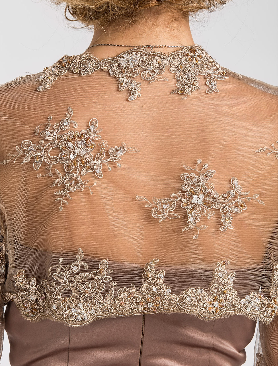 Luolandi A-Line Mother of the Bride Dress Strapless Floor Length Satin Lace Sleeveless with Criss Cross Beading