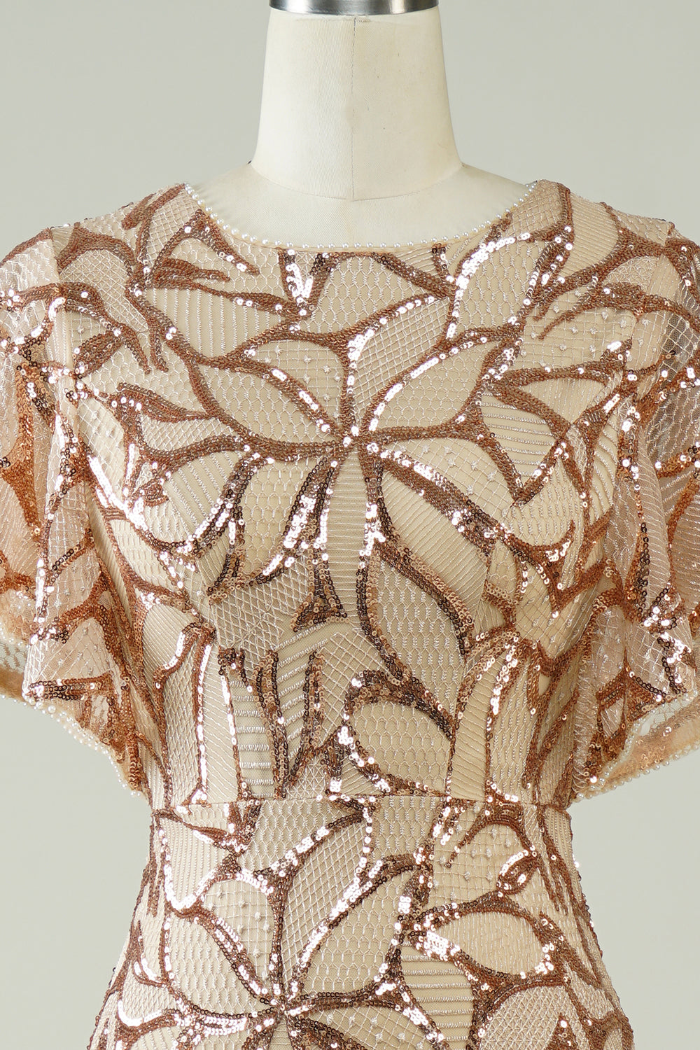 Luolandi Mermaid Sequins Long Prom Dress with Slit Back Sparkly Evening Dresses