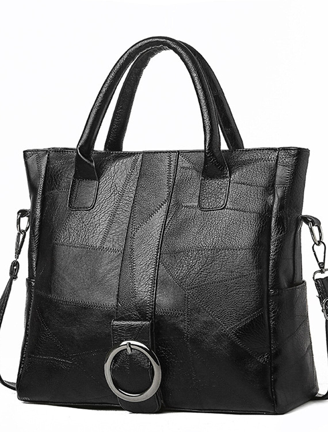 Women's Handbag Crossbody Bag PU Leather Office Daily Solid Color Black Coffee