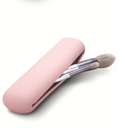 Travel Makeup Brush Holder Portable Modern Silicone Makeup Brush Holder Soft Stylish Makeup Tool Organizer For Travel