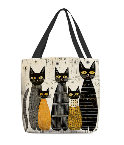 Women's Tote Shoulder Bag Canvas Tote Bag Polyester Shopping Holiday Print Large Capacity Foldable Lightweight Cat Black / White Black / Red Black