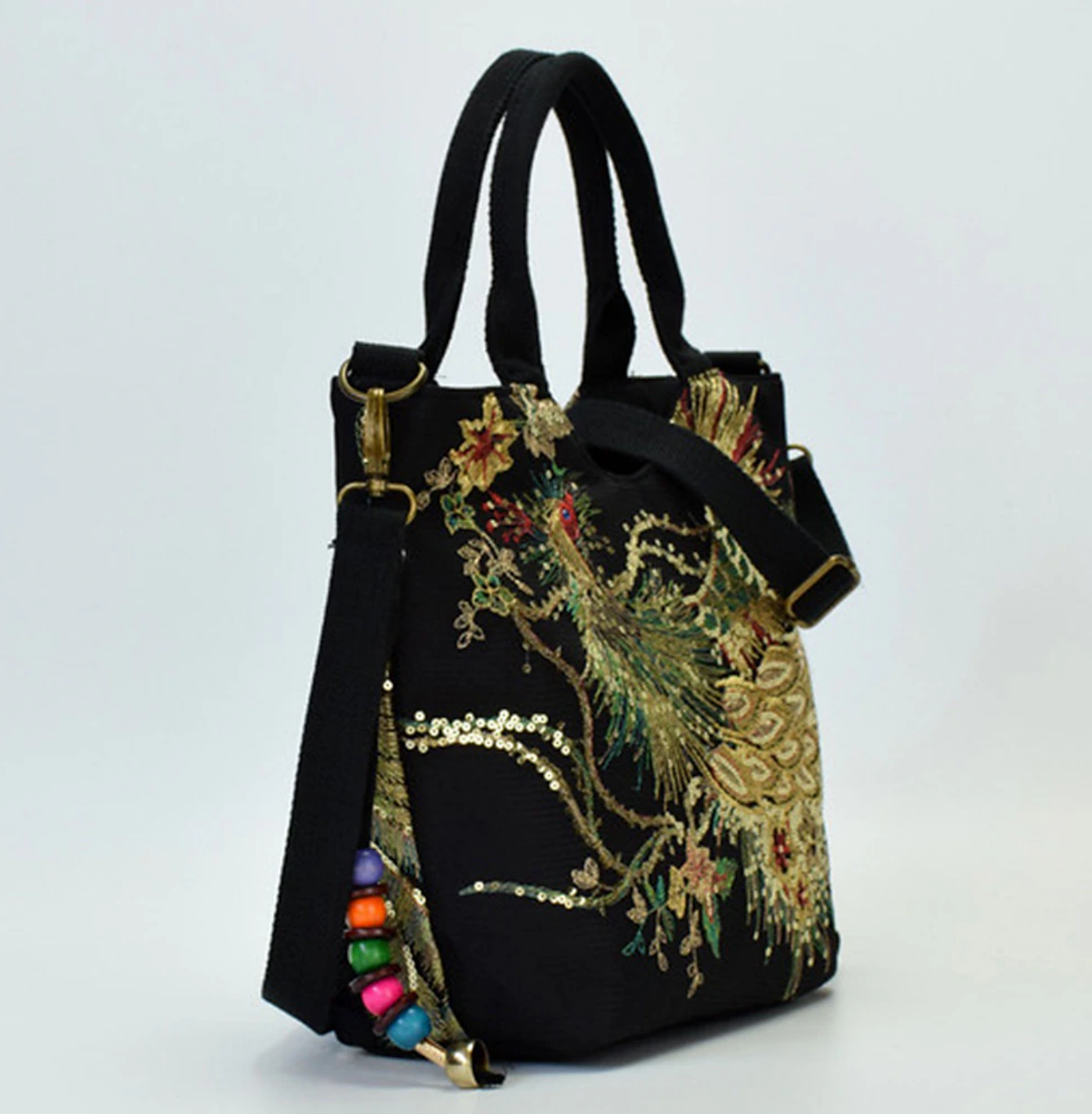 Women's Handbag Crossbody Bag Canvas Tote Bag Canvas Outdoor Daily Holiday Beading Animal Embroidery Black Red Blue