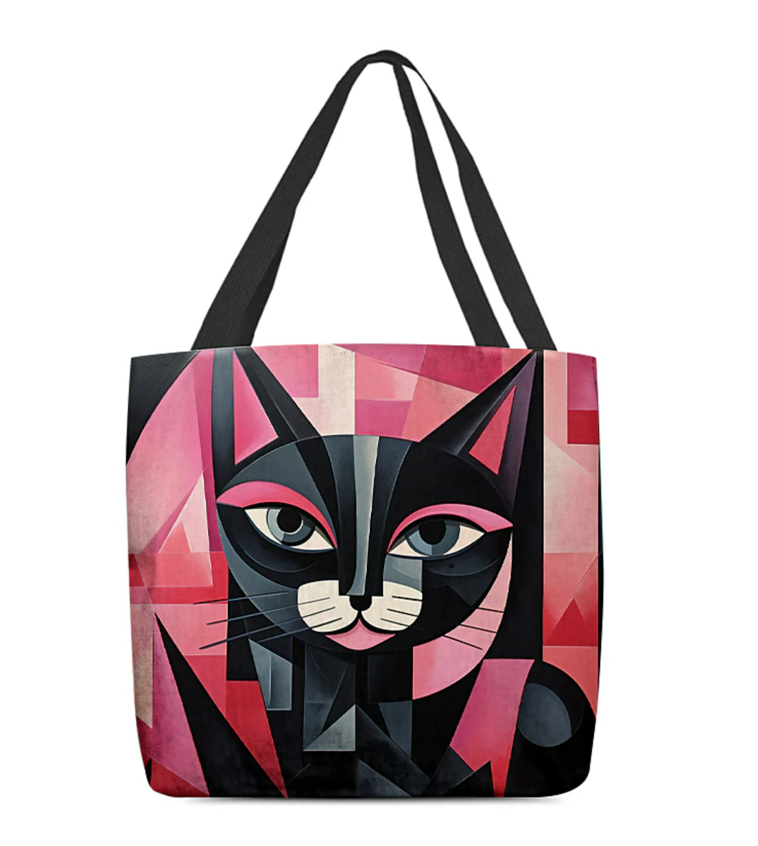 Women's Tote Shoulder Bag Canvas Tote Bag Polyester Shopping Holiday Print Large Capacity Foldable Lightweight Cat Black / Red Light Pink Light Red