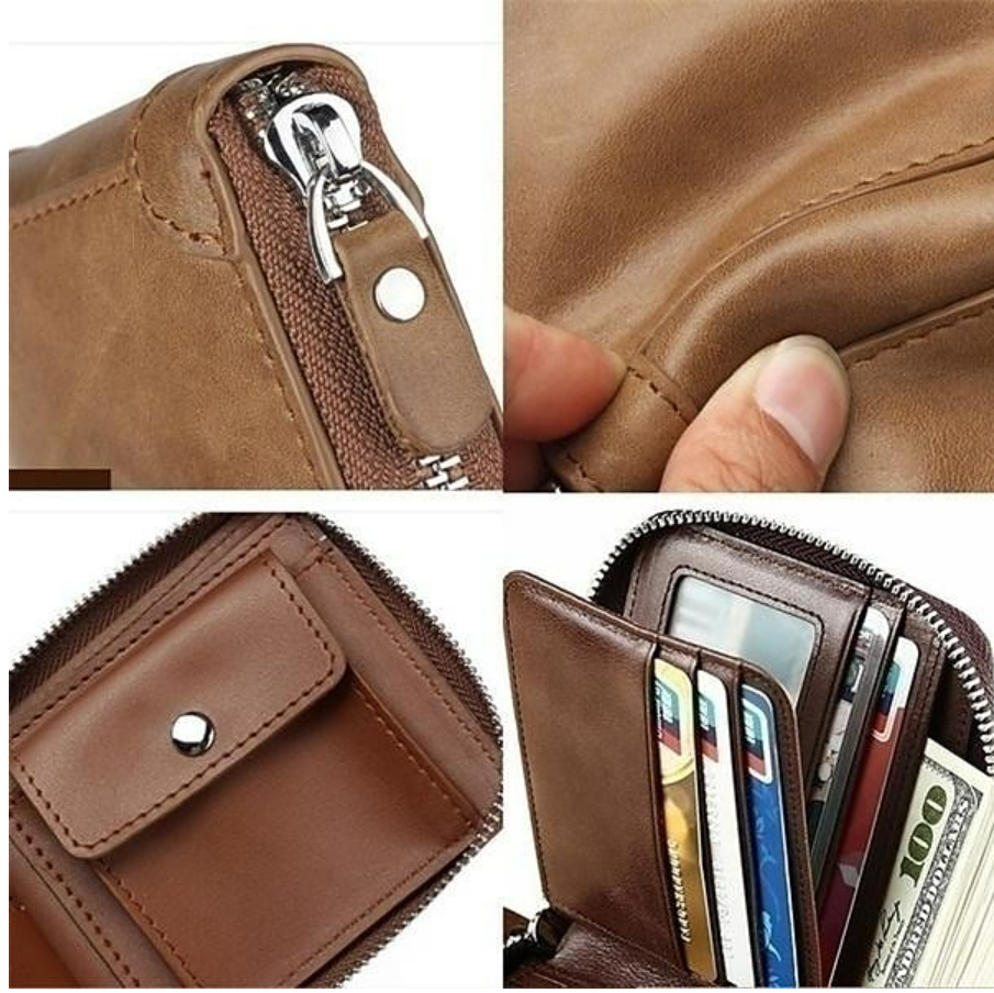 Credit Card Wallet, Zipper Card Cases Holder for Men Women Card Holder Coin Purse Retro multi-card Coin Purse Card Holder Wallet Gifts