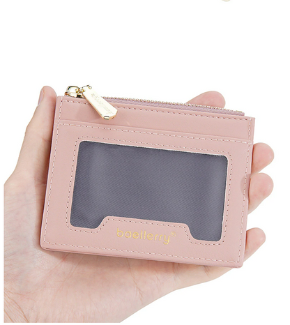 Women's Wallet Credit Card Holder Wallet PU Leather Office Daily Embossed Large Capacity Solid Color Dark Brown Black Pink