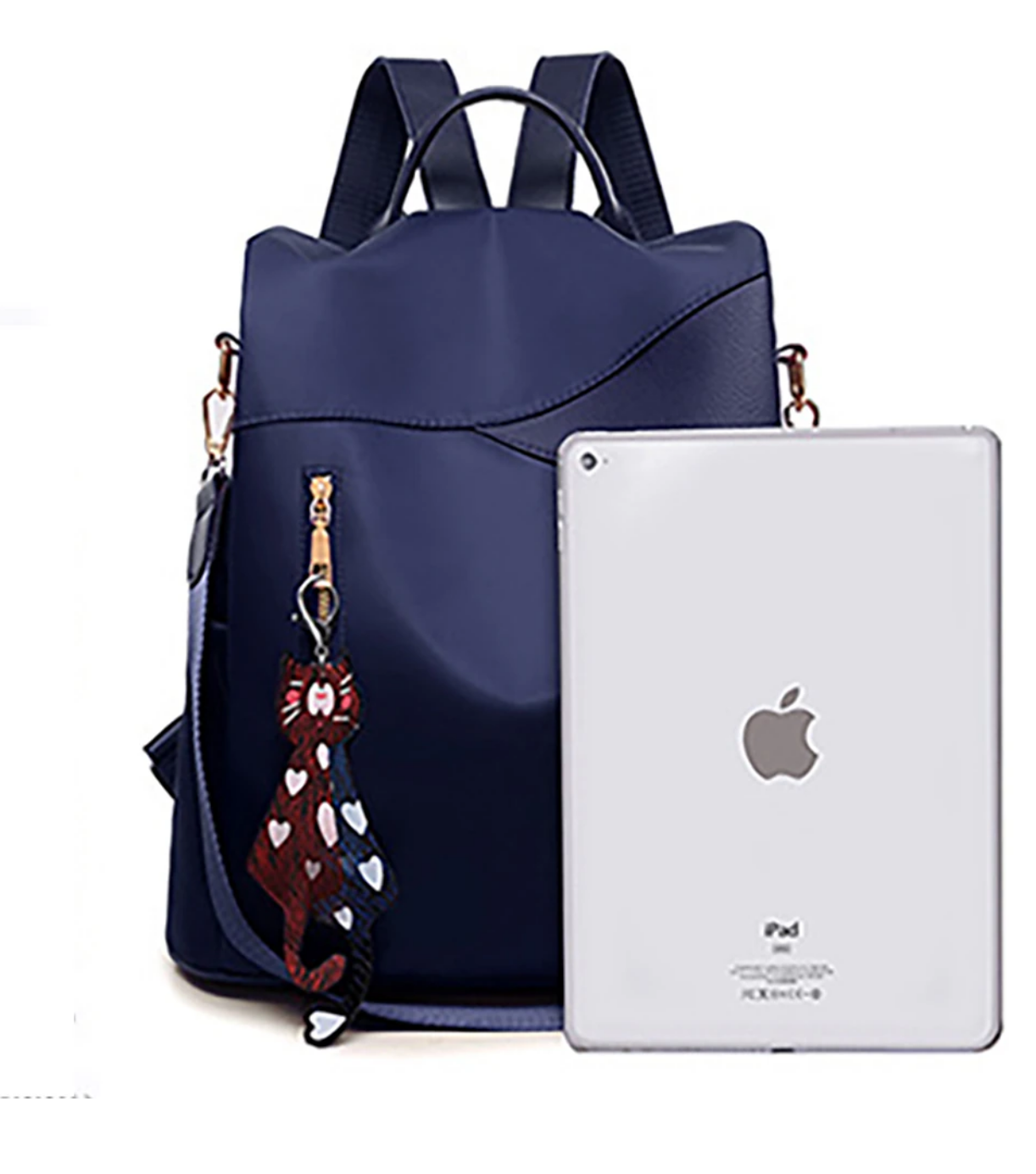 Women's Backpack School Bag Bookbag Commuter Backpack Outdoor Daily Solid Color Oxford Adjustable Waterproof Pendant Black Red Blue