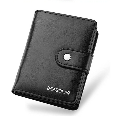 Man Purse Genuine Leather RFID Vintage Wallet Men with Coin Pocket Short Wallets Small Zipper Walet with Card Holders
