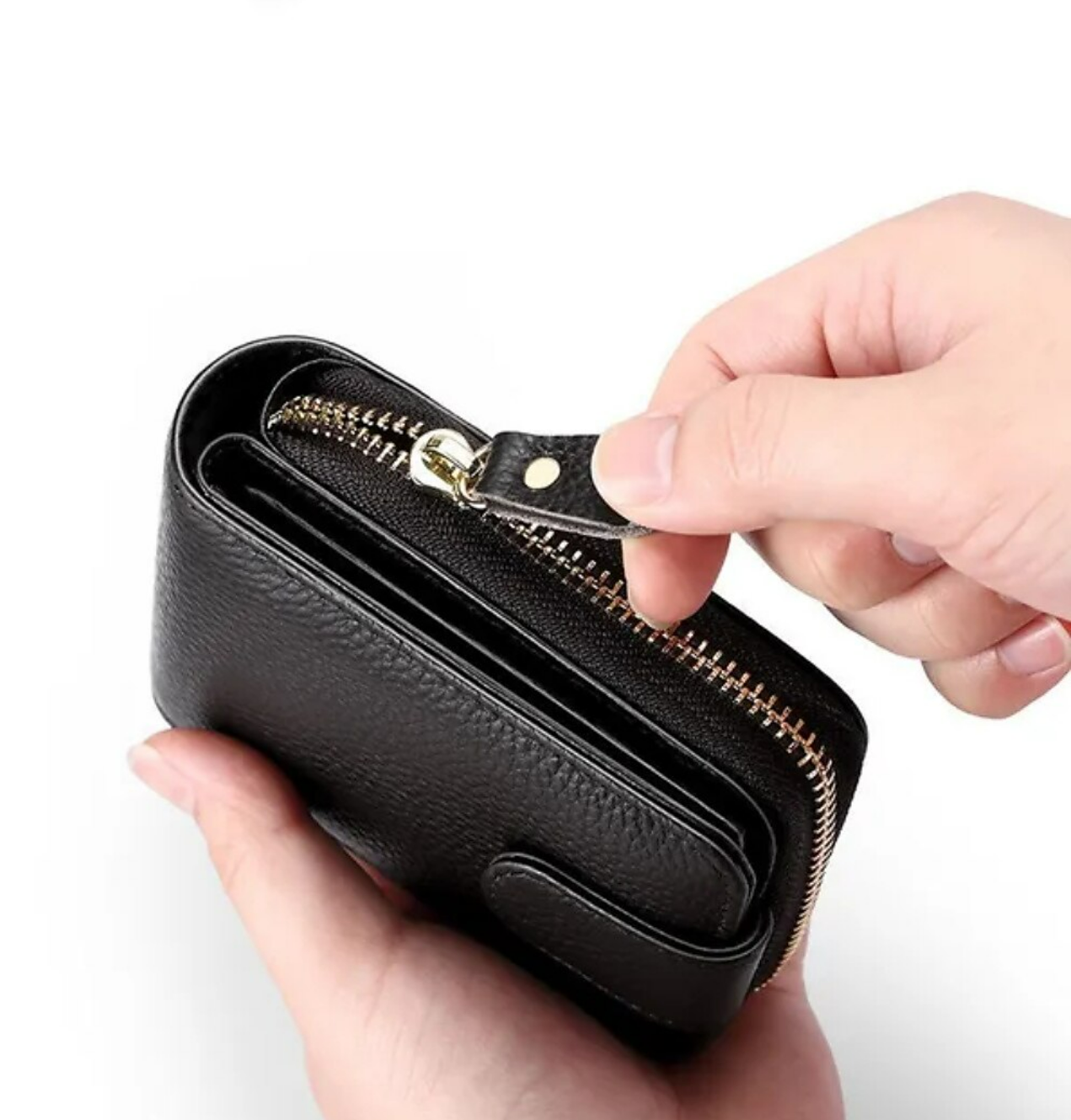 Rfid Credit Card Holder 16 Card Slots Wallet Genuine Leather Driver License ID Card Holder Walet Credit Card Case with Magnetic Shut Single Compartment for Women Men