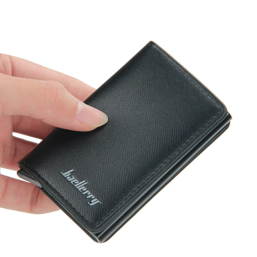 Men's Wallet Credit Card Holder Wallet PU Leather Office Daily Embossed Lightweight Solid Color Dark Brown Black Light Red