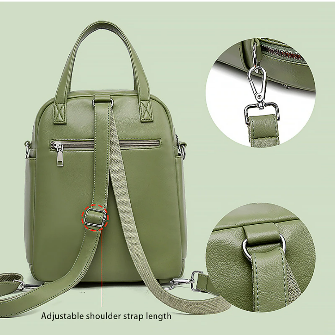 Women's Handbag Crossbody Bag Boston Bag PU Leather Shopping Daily Zipper Large Capacity Waterproof Durable Solid Color Wine Black Green