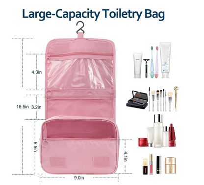 Hanging Toiletry Bag for Women Makeup Travel Bag with Jewelry Organizer Compartment Large Cosmetic Bag Travel Organizer for Bathroom Shower Accessories