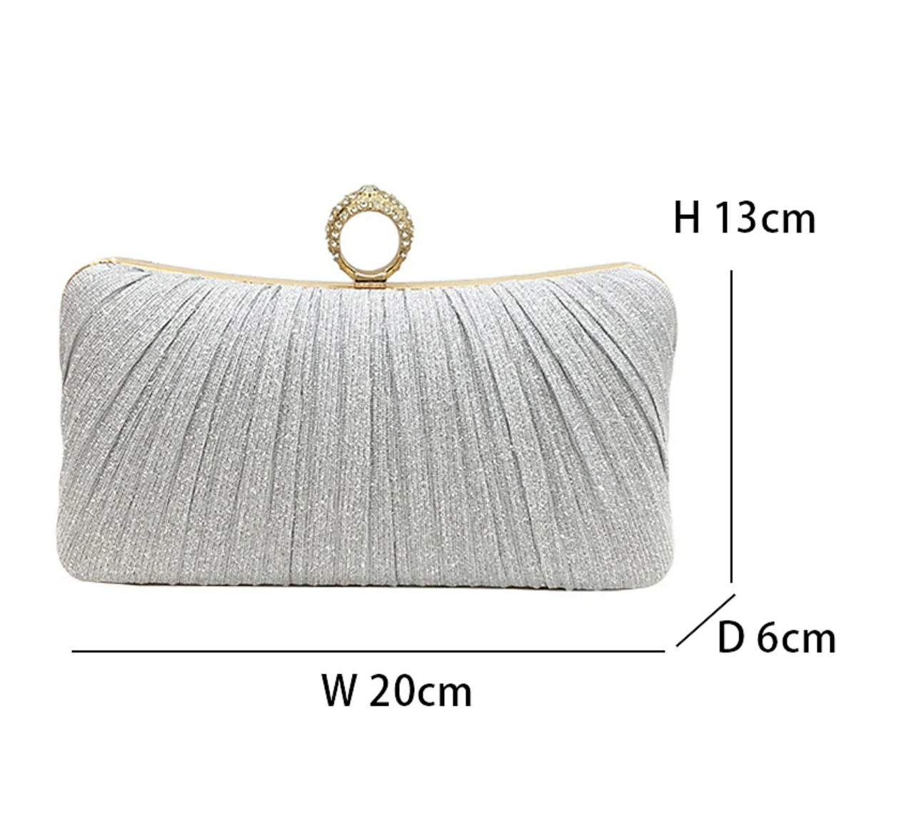 Women's Clutch Evening Bag Wristlet Synthetic Party Holiday Chain Waterproof Lightweight Durable Solid Color Silver Pastel Pink Black