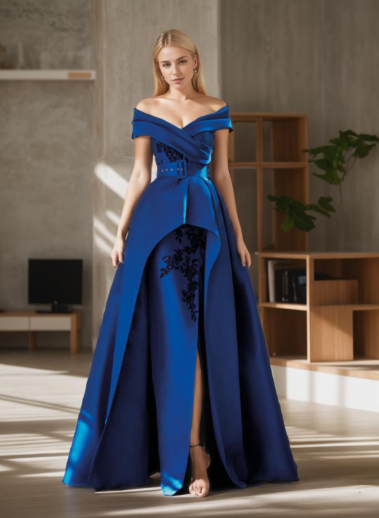 Luolandi A-Line Evening Gown Formal Wedding Guest dress Floor Length