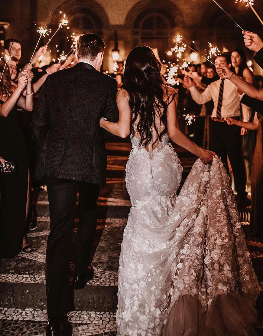 Luolandi Sweetheart Mermaid Backless Wedding Dress Off Shoulder Beautiful