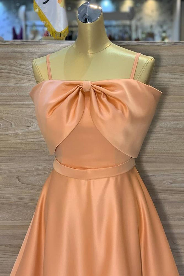 Luolandi Sky Blue Spaghetti Straps A-Line Homecoming Dress Solid Color Short Party Dress