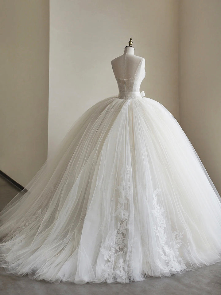 Luolandi Ball Gown Tulle Sweetheart Long Prom Dress Beautiful Formal Dress Sweet 16 Dress Wedding Dress