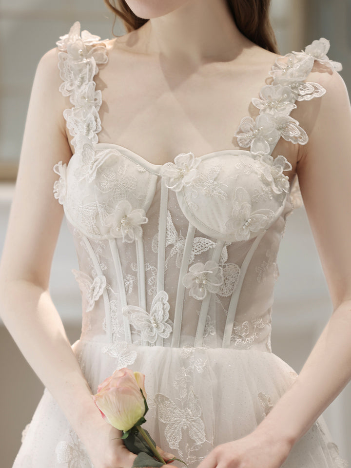 Luolandi Tulle Lace Long Formal Dresses Off Shoulder Evening Dresses Party Dresses