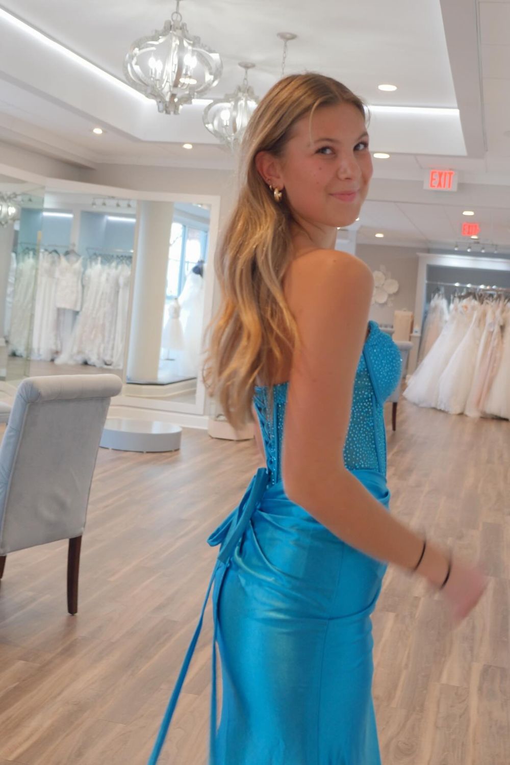 Luolandi Celebrity Style Sexy Sweetheart Mermaid Strapless Long Prom Dress Fashion Evening Dress With Slit