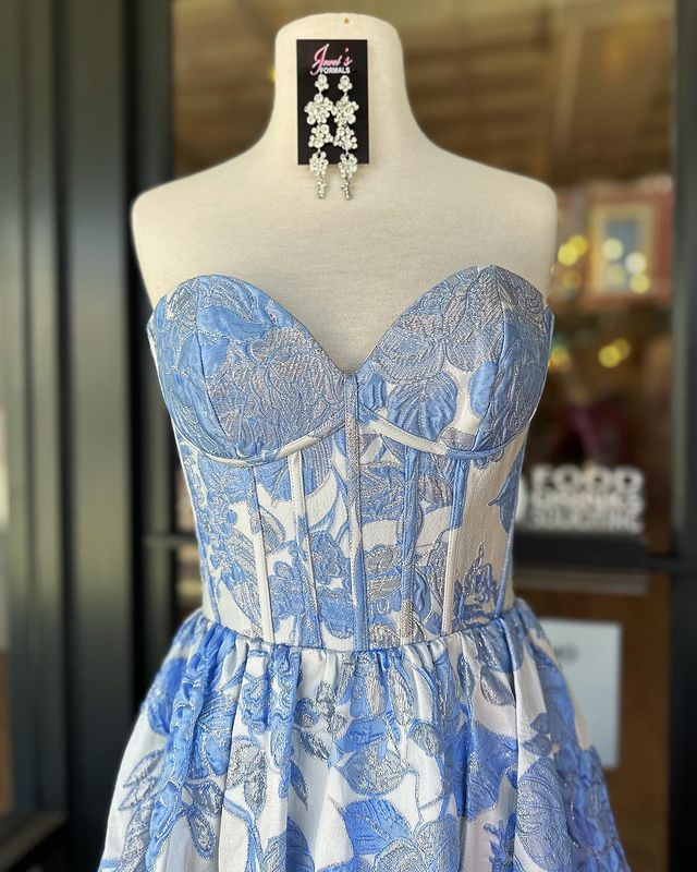 Luolandi A-Line Sweetheart Floral Printed Long Prom Dresses Beautiful Evening Party Dresses