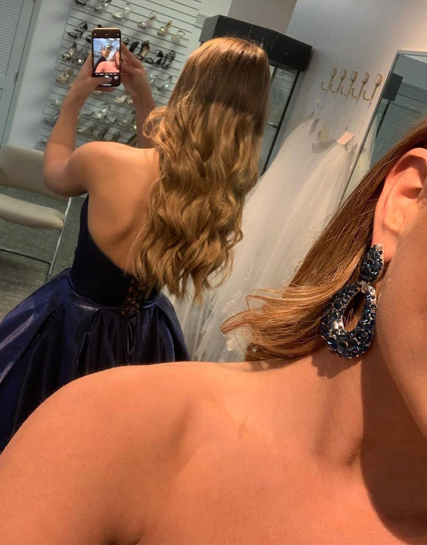 Luolandi A-Line Purple Sweetheart Long Prom Dress Off Shoulder Sexy Evening Dress