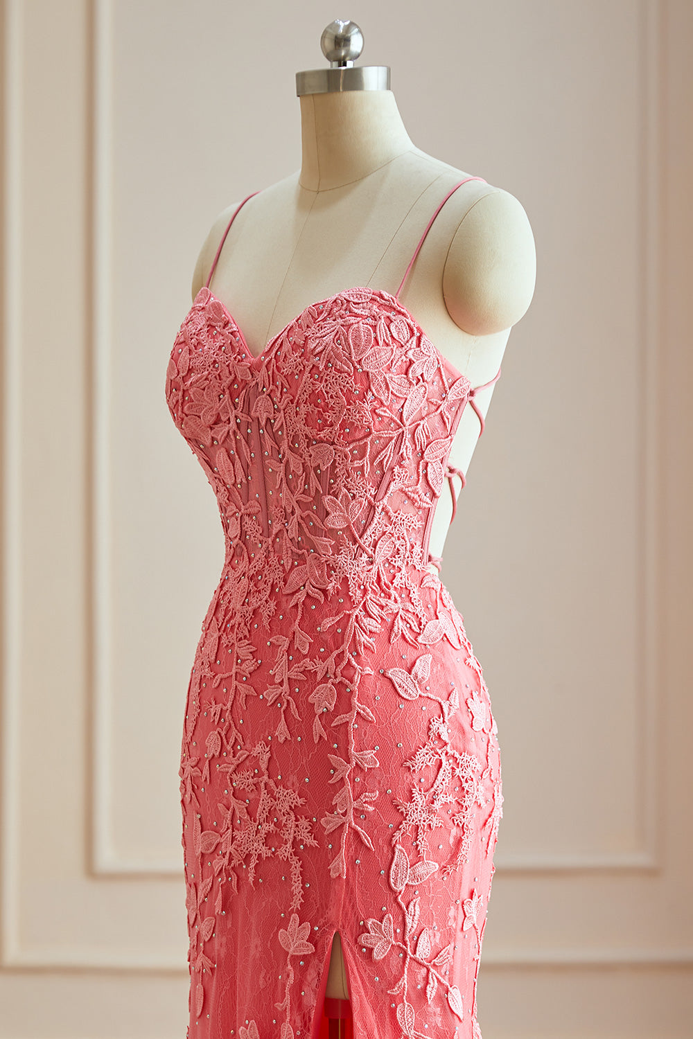 Luolandi Sexy Mermaid Prom Dresses Criss Cross Back Evening Dresses Hot Selling Long Formal Dress With Slit