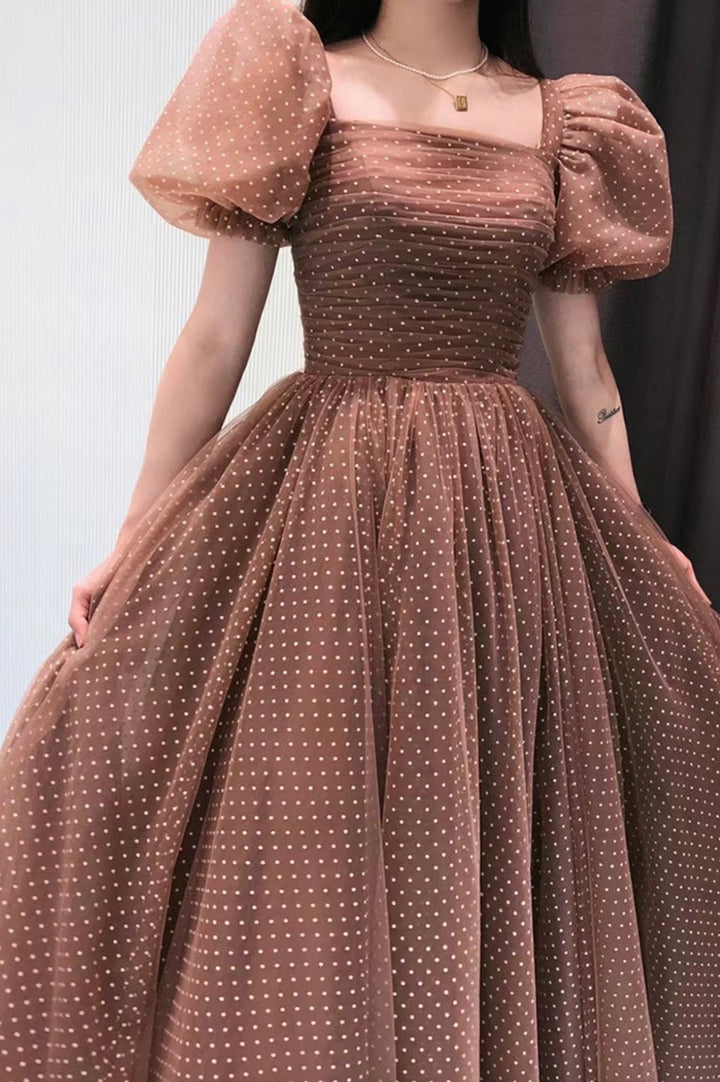 Luolandi Lovely Tulle Tea Length Graduation Dress A-Line Party Dress Long