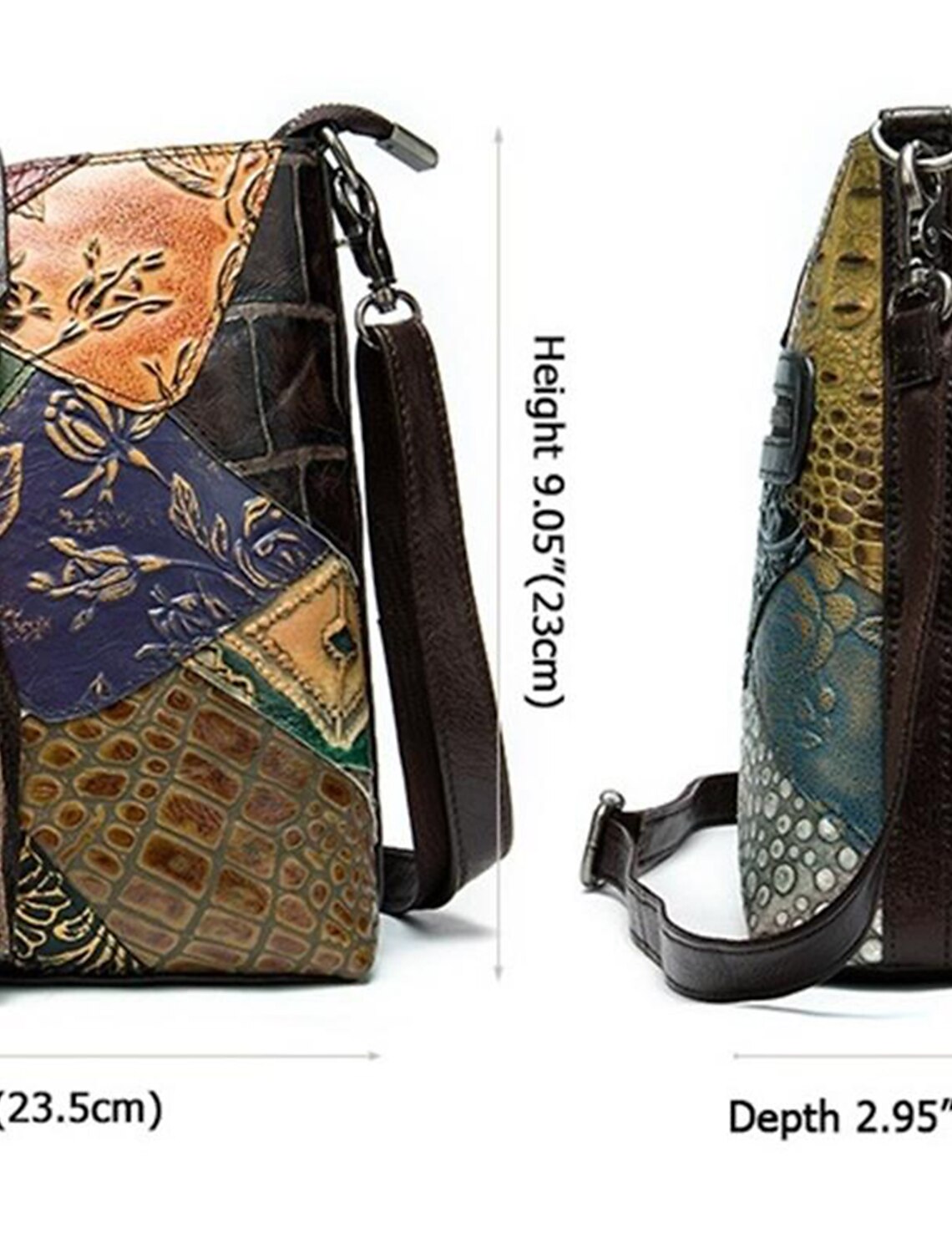 Women's Top Handle Bag Nappa Leather Cowhide Daily Tassel Zipper Rainbow