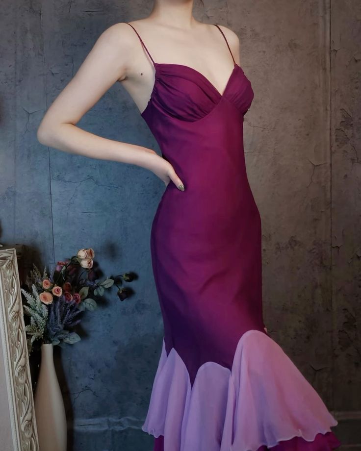 Luolandi Vintage Mermaid Spaghetti Strap Prom Dress Charming Evening Dress Lovely Graduation Dress Chic Birthday Party Dress