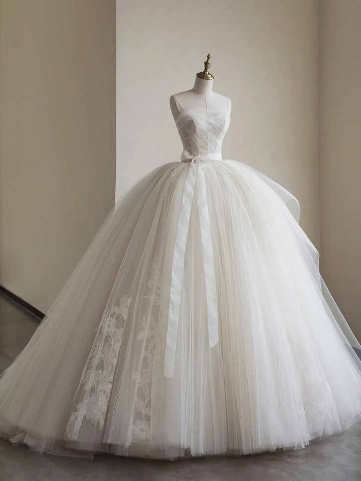 Luolandi Ball Gown Tulle Sweetheart Long Prom Dress Beautiful Formal Dress Sweet 16 Dress Wedding Dress