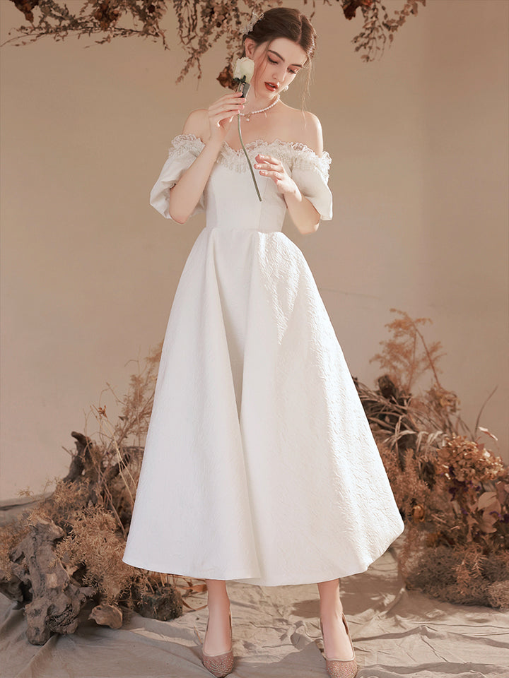 Luolandi Cute Off-Shoulder Short Prom Dresses A-Line Evening Party Dresses Beautiful