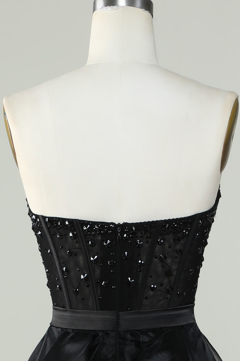 Luolandi Black Princess A Line Sweetheart Strapless Formal Evening Dress Off Shoulder Sparkly