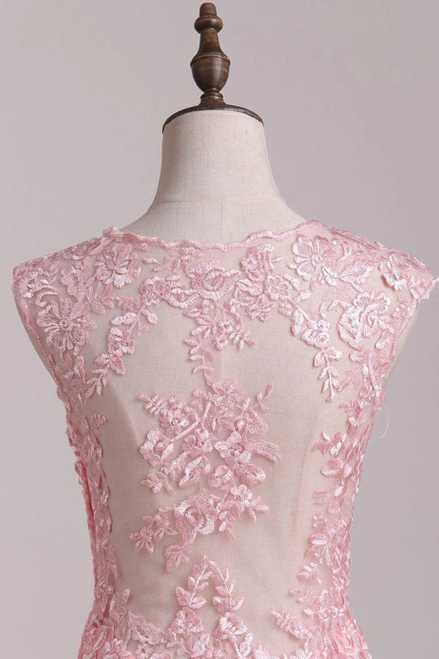 Luolandi A Line V Neck Party Dresses Chiffon With Applique Sweep Train Floor Length Evening Dress