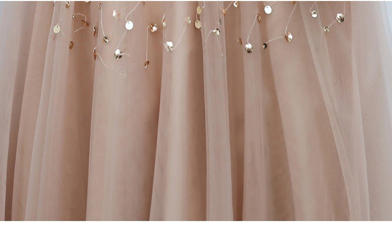 Luolandi A-line Evening Dress Beading Prom Dress Formal Evening Gown Sparkly