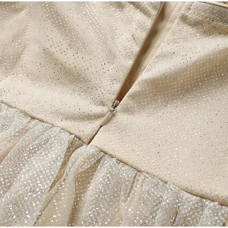 Luolandi Cute Sweetheart Ankle-Length Tulle Spaghetti Straps Homecoming Dresses Sparkly