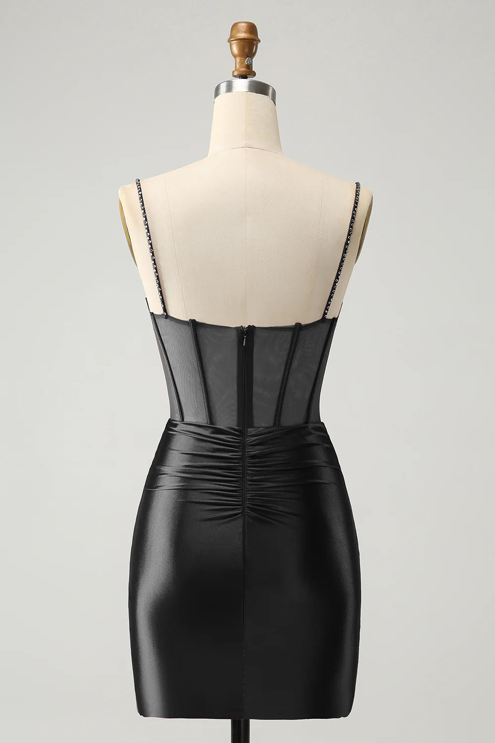 Luolandi Red Sequins Spaghetti Straps Tight Homecoming Dress Short Party Dress