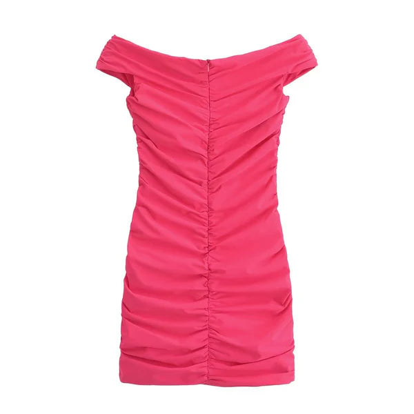 Luolandi Charming Sheath Off Shoulder Homecoming Dress With Flower Short Graduation Dress Chic Birthday Party Dress Sexy Mini Dress