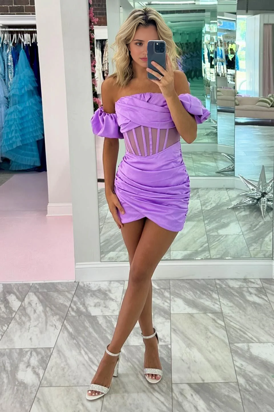 Luolandi Charming Sheath Strapless Ruched Homecoming Dress Chic Graduation Dress Lovely Birthday Party Dress