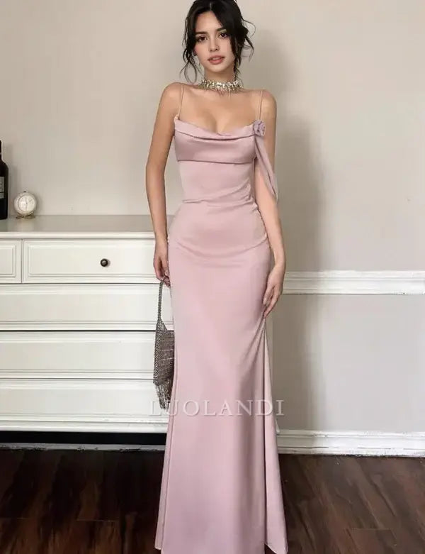 Luolandi Charming Mermaid Spaghetti Straps Sleeveless Long Formal Prom Dress Elegant Party Evening Gowns Chic Wedding Guest Dress