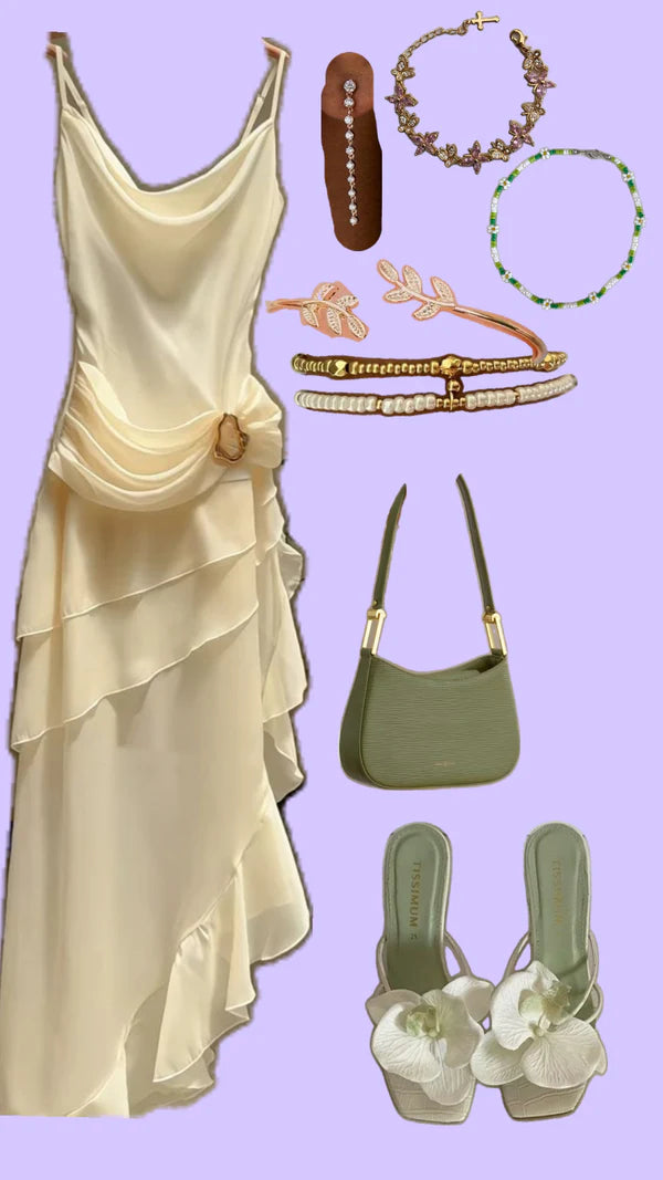 Luolandi Chic Spaghetti Straps Prom Dress Elegant Evening Party Dress Charming Wedding Guest Dress