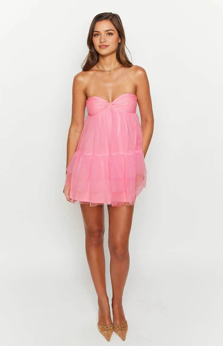 Luolandi Cute A Line Sweetheart Neck Strapless Sleeveless Short Homecoming Dress Lovely Graduation Party Dress