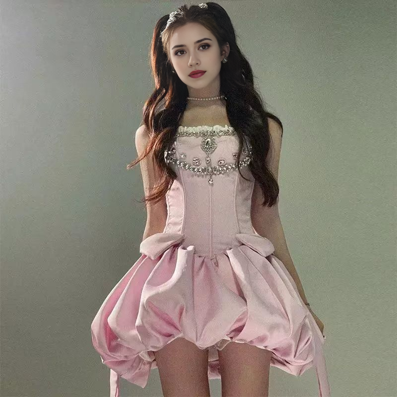 Luolandi Cute A line Spaghetti Straps Short Homecoming Dress With Bows Sweet Graduation Dress Lovely Birthday Party Dress