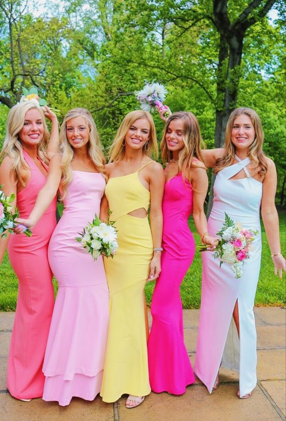 Luolandi Cute Sleeveless Prom Dresses Pretty Formal Dress Charming Party Dress Lovely Bridesmaid Dress