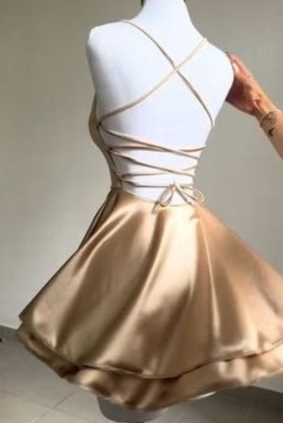 Luolandi Simple A Line Short Homecoming Dress Lovely Graduation Dress Cute Birthday Party Dress