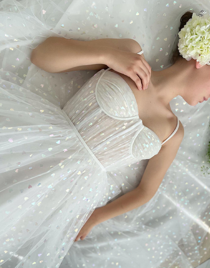 Luolandi Sweetheart Tulle Dress Short Wedding Dresses Party Dresses Sexy