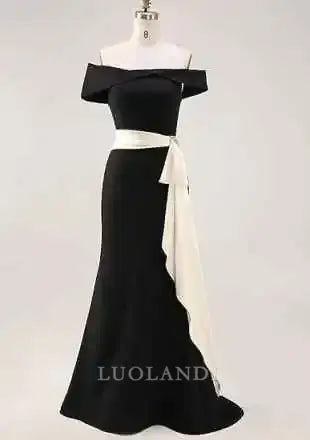 Luolandi Elegant Mermaid Off the Shoulder Mother of the Bride Dress Formal Wedding Guest Chic Evening Gown Party Dress
